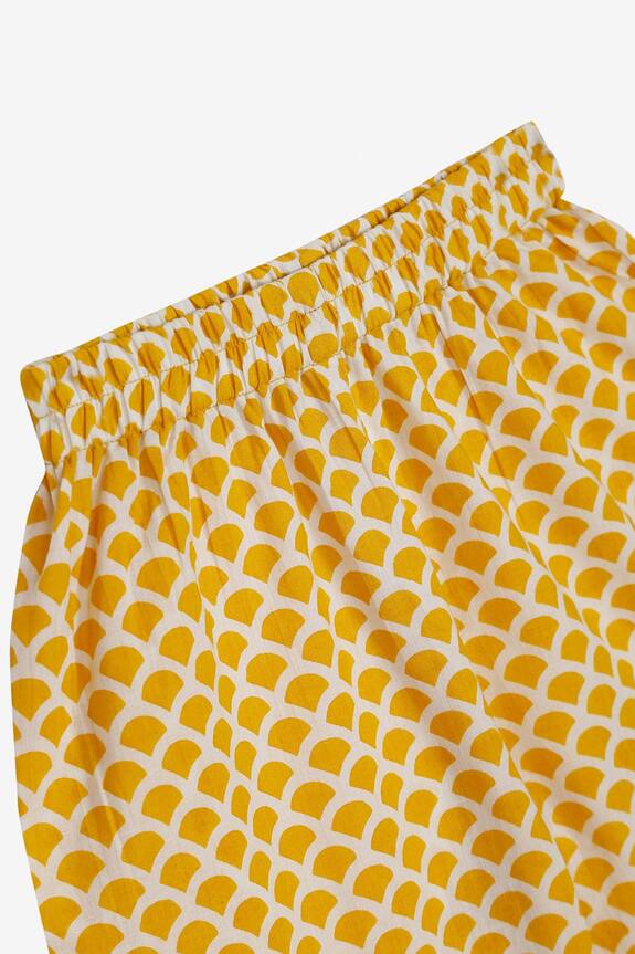 Saka Designs Yellow Printed Night Suit Set For Girls 6