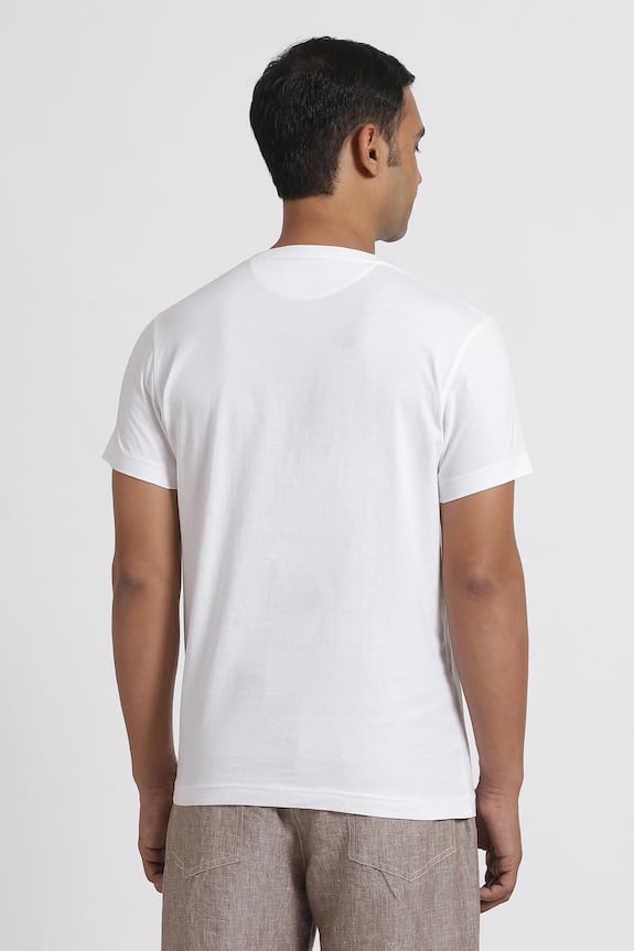 Buy Genes Lecoanet Hemant White Cotton Koru Printed T-shirt Online | Aza  Fashions