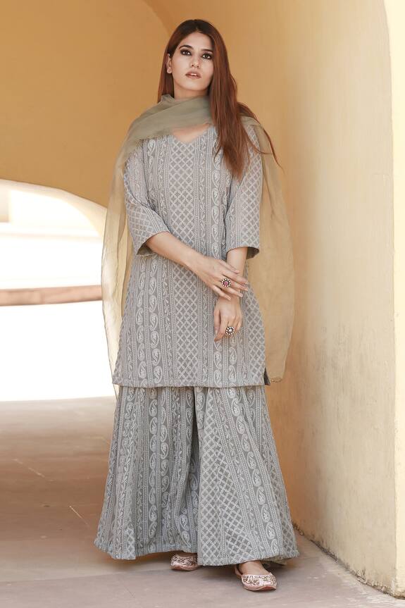 grey sharara set