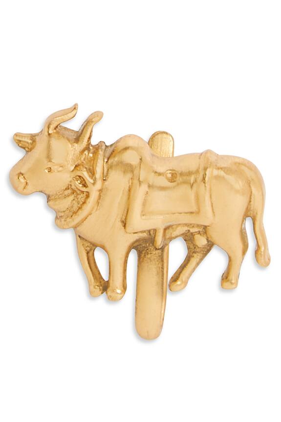 Masaba Gold Plated Cow Nose Pin 2