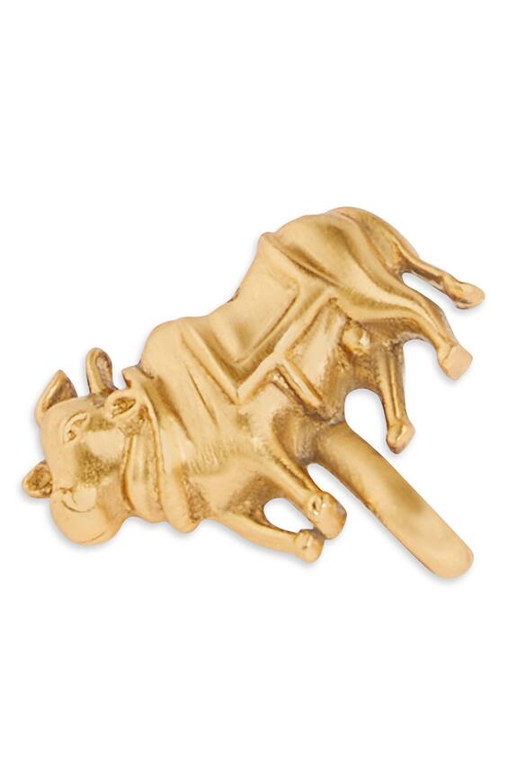 Masaba Gold Plated Cow Nose Pin 3