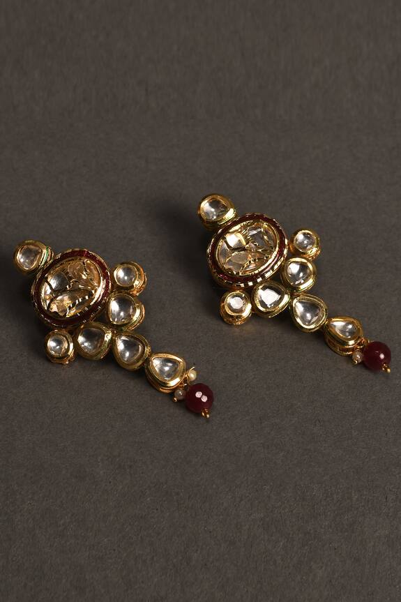 Nayaab by Aleezeh Kundan Necklace Jewellery Set 4