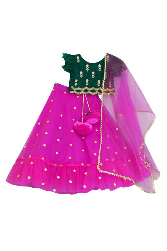 Nadaan Parindey Pink Embroidered Lehenga Set For Girls 1