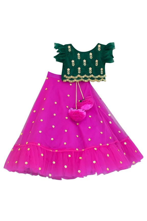 Nadaan Parindey Pink Embroidered Lehenga Set For Girls 2