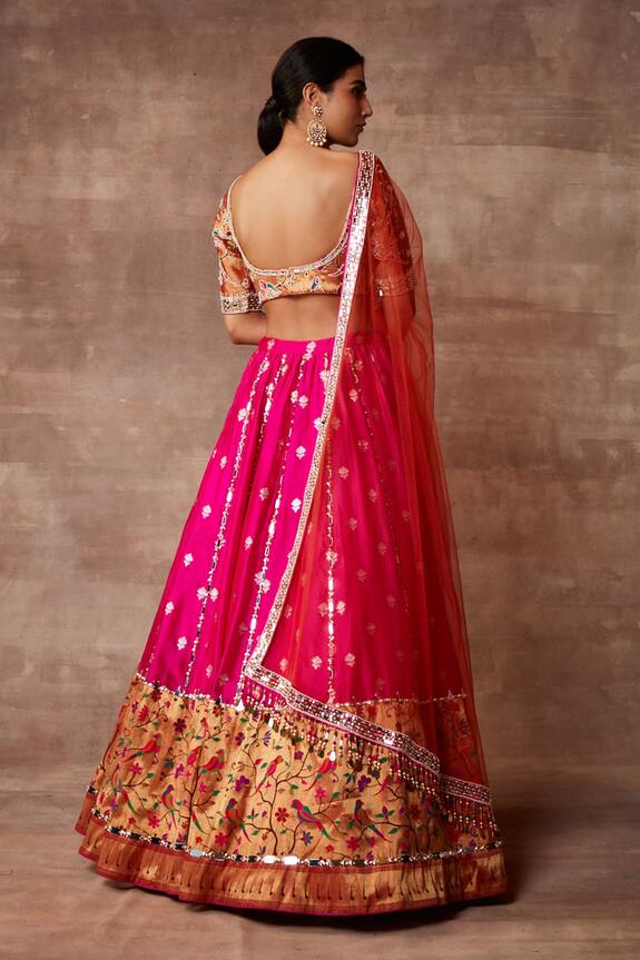 Neeta Lulla Pink Ena Banarasi Silk Lehenga Set 2