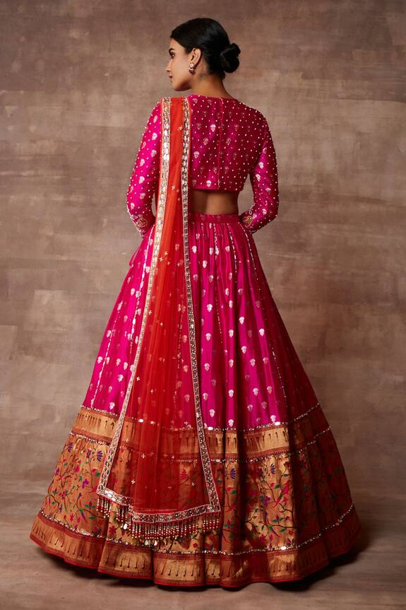 Neeta Lulla Pink Enakshi Banarasi Silk Lehenga Set 2