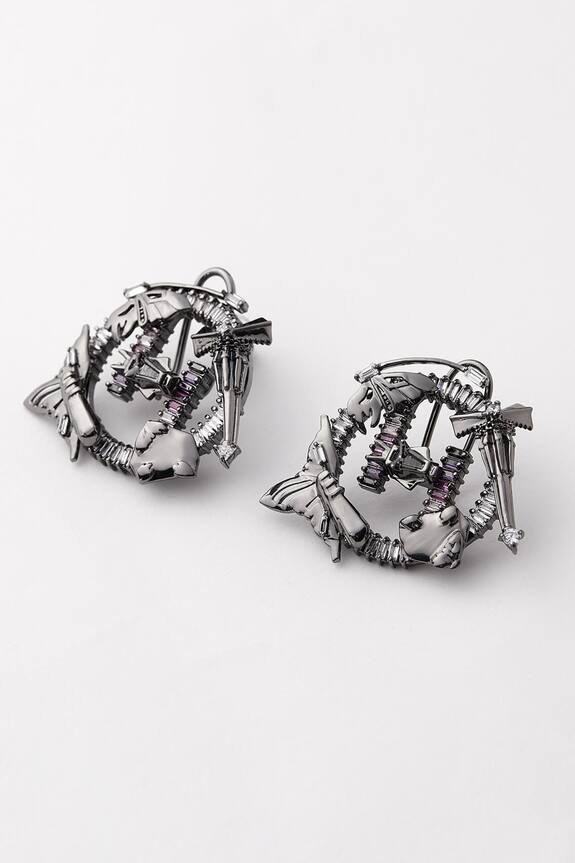 Outhouse Cutwork Crystal Studs 3