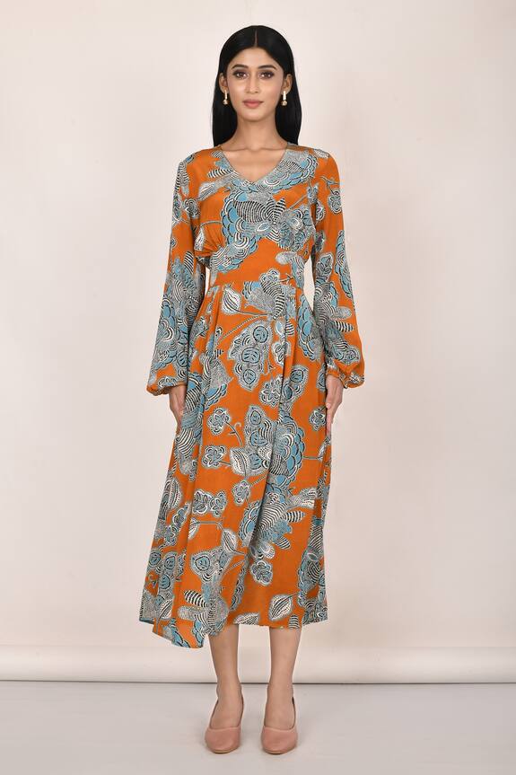 Aryavir Malhotra Yellow Floral Print Dress 5
