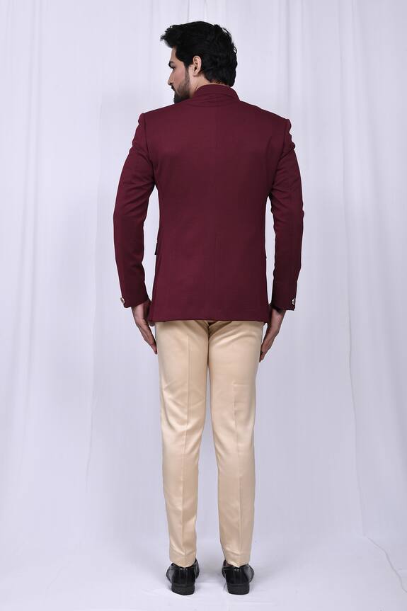 Aryavir Malhotra Maroon Quilted Prince Suit And Pant 2