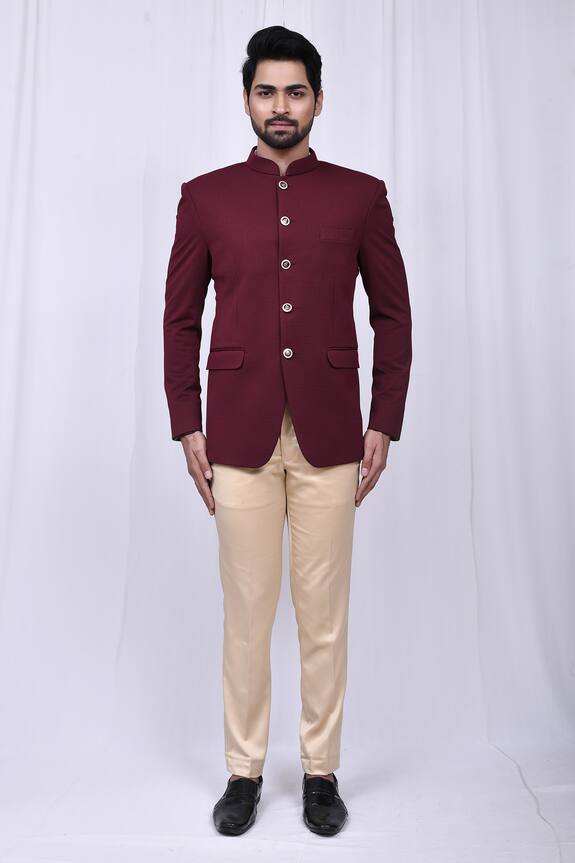 Aryavir Malhotra Maroon Quilted Prince Suit And Pant 4
