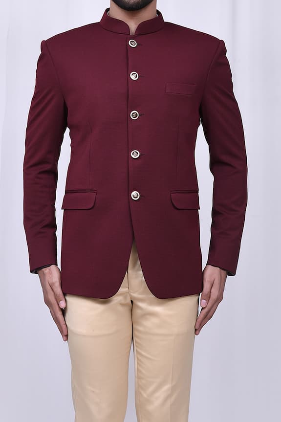 Aryavir Malhotra Maroon Quilted Prince Suit And Pant 5
