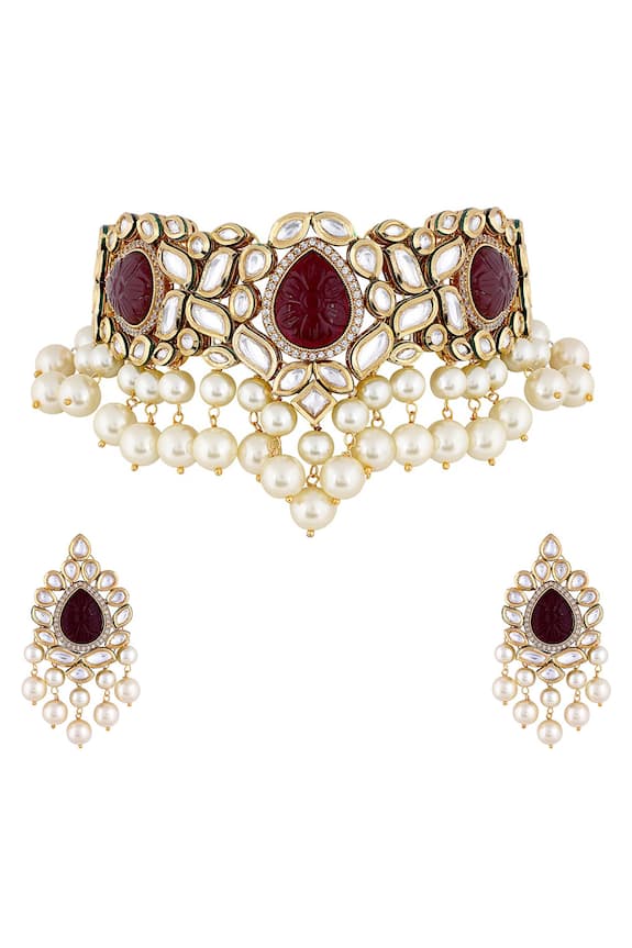 Anayah Jewellery Kundan Choker Jewellery Set 0
