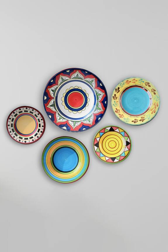 Buy The Quirk India Mandala Within Decorative Wall Plates (Set of 5