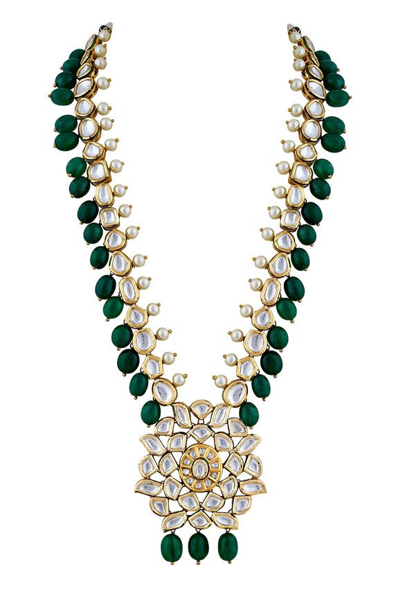 Anayah Jewellery Kundan Bead Drop Long Necklace 0