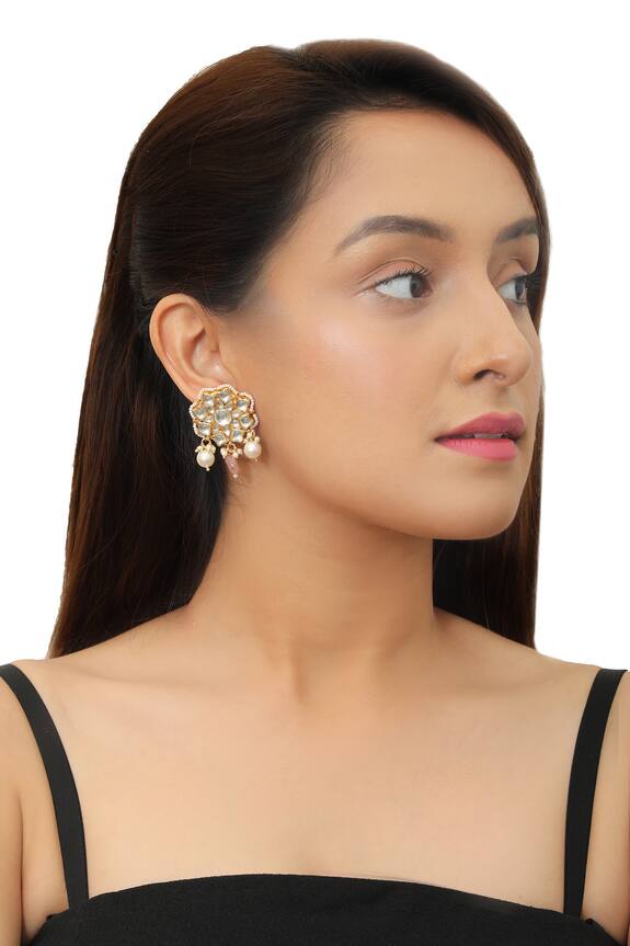Riana Jewellery Floral Stone Stud Earrings 4