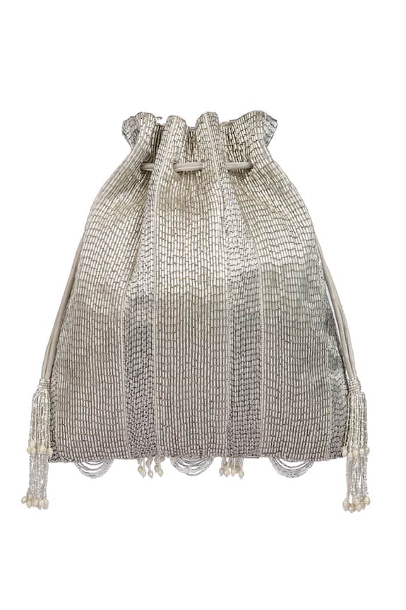 Buy Lovetobag Ruche Embellished Potli Bag Online | Aza Fashions