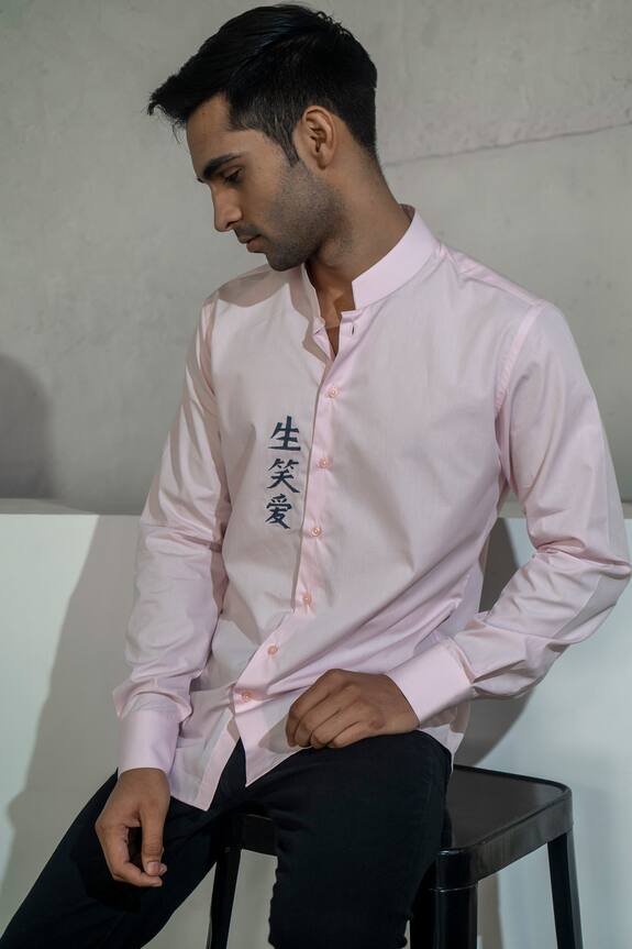 Armen & Co Pink Cotton Full Sleeve Shirt 2