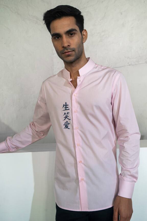 Armen & Co Pink Cotton Full Sleeve Shirt 3