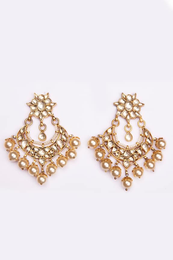 Ratan Jewellers Kundan Studded Chandbali Earrings 2