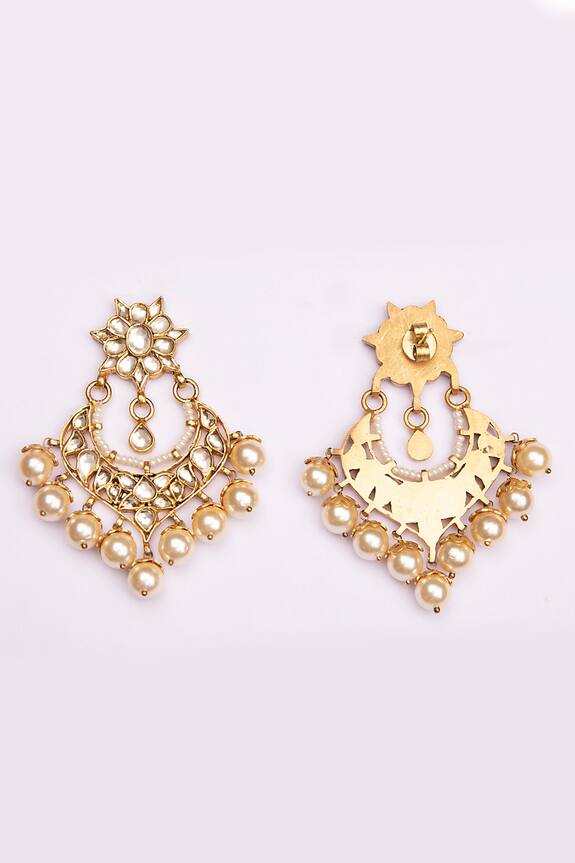 Ratan Jewellers Kundan Studded Chandbali Earrings 3