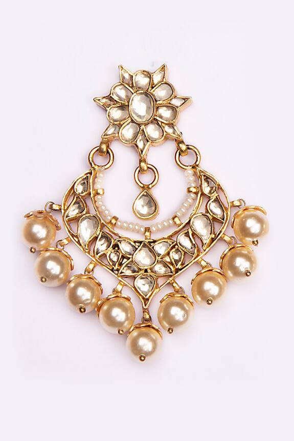 Ratan Jewellers Kundan Studded Chandbali Earrings 5