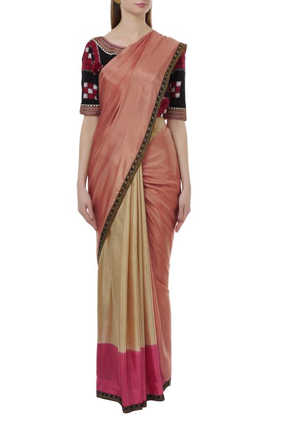 Latha Puttanna Multi Color Silk Saree With Ikat Blouse 3