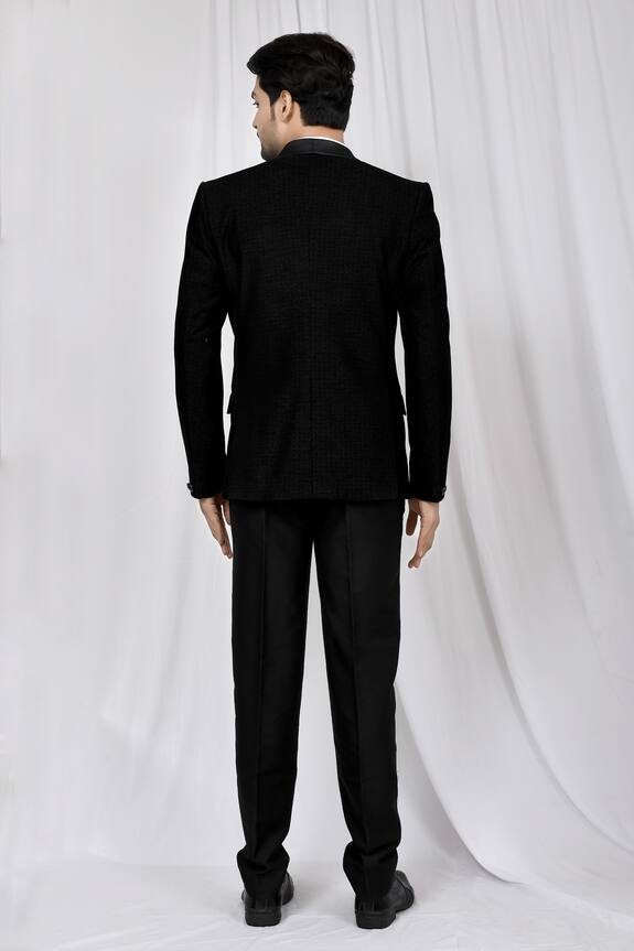 Arihant Rai Sinha Black Textured Suit And Pant Set 2