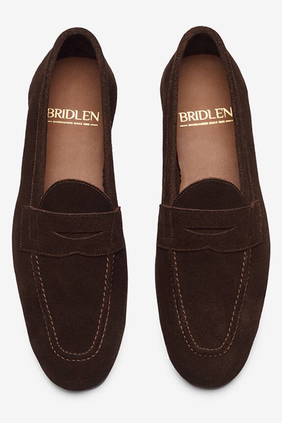 Bridlen Brown Suede Penny Loafers 4