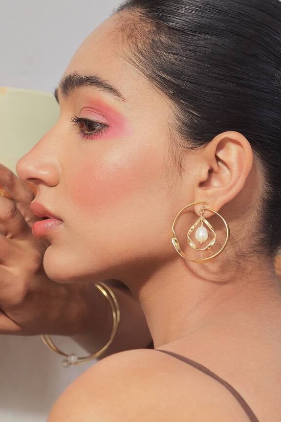 Varnika Arora Calla Embellished Hoops Earrings 0