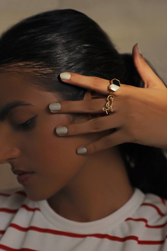Varnika Arora Handcrafted Stone Heart Ring 0