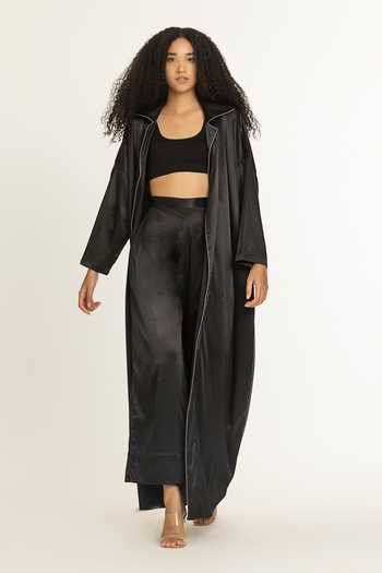 Elegant High Waist Lycra Trousers for Women - Pista & Black Combo