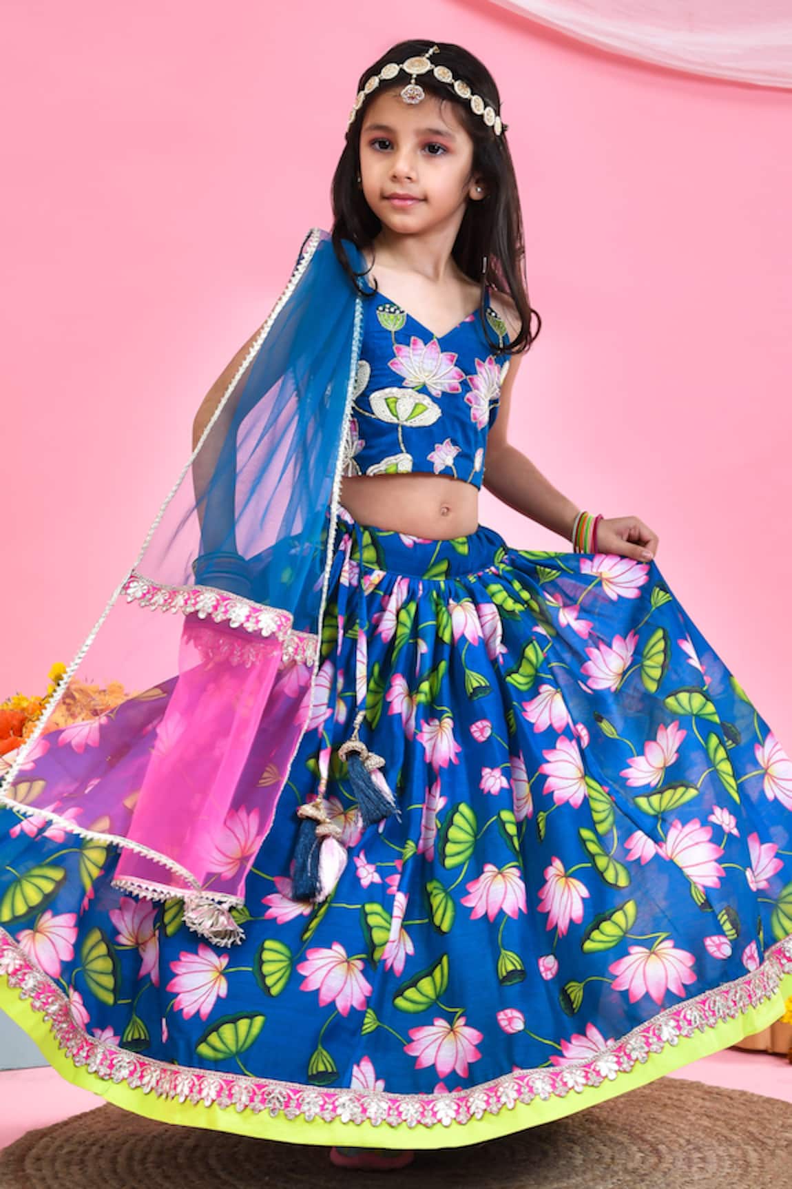 Girls Clothing | Cotton Yellow Haldi Dress with Sharara With Dupatta |  Freeup