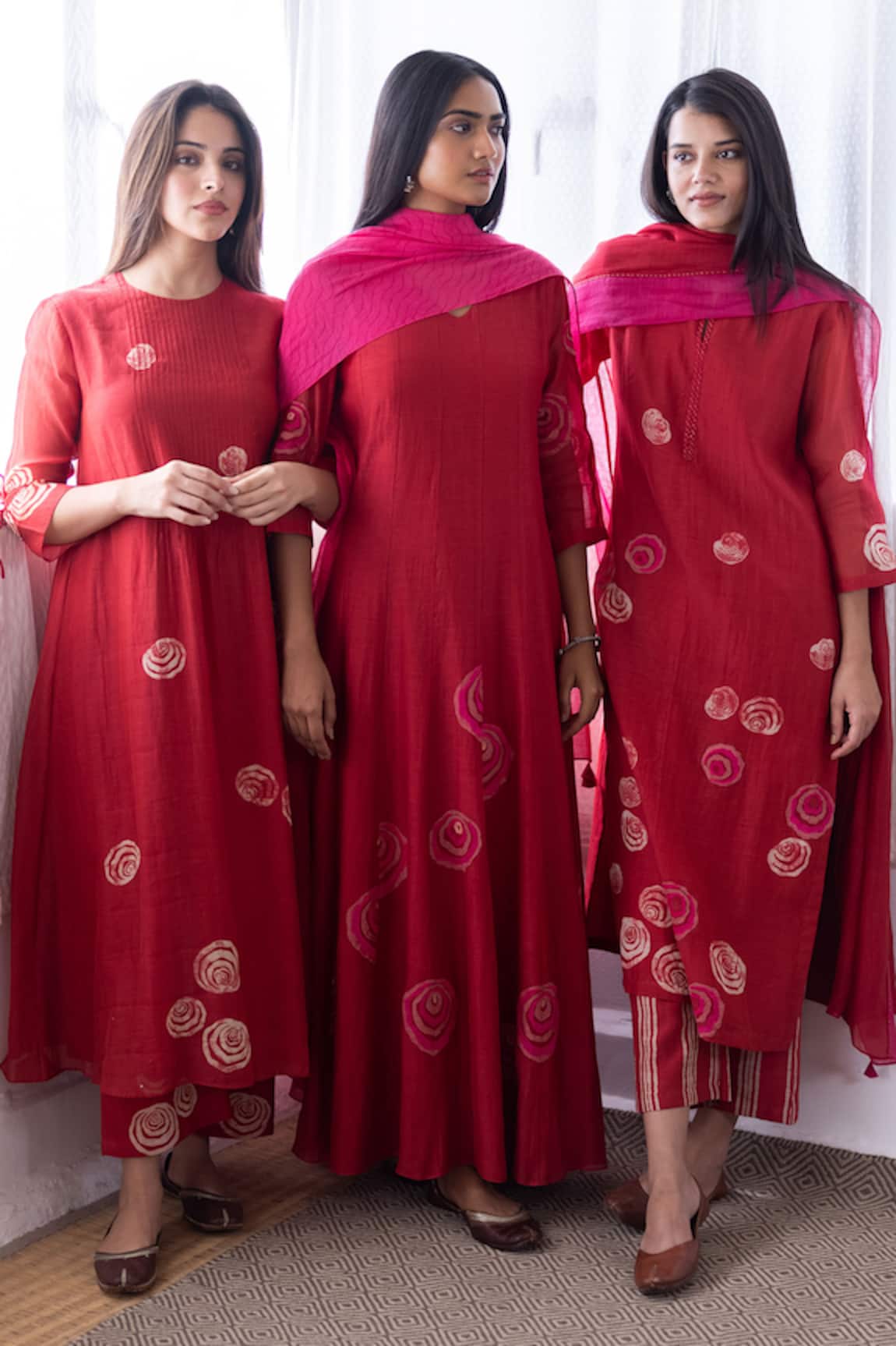 Party Wear Long Gown-Shrug, And Kurtis With Printed Dupatta