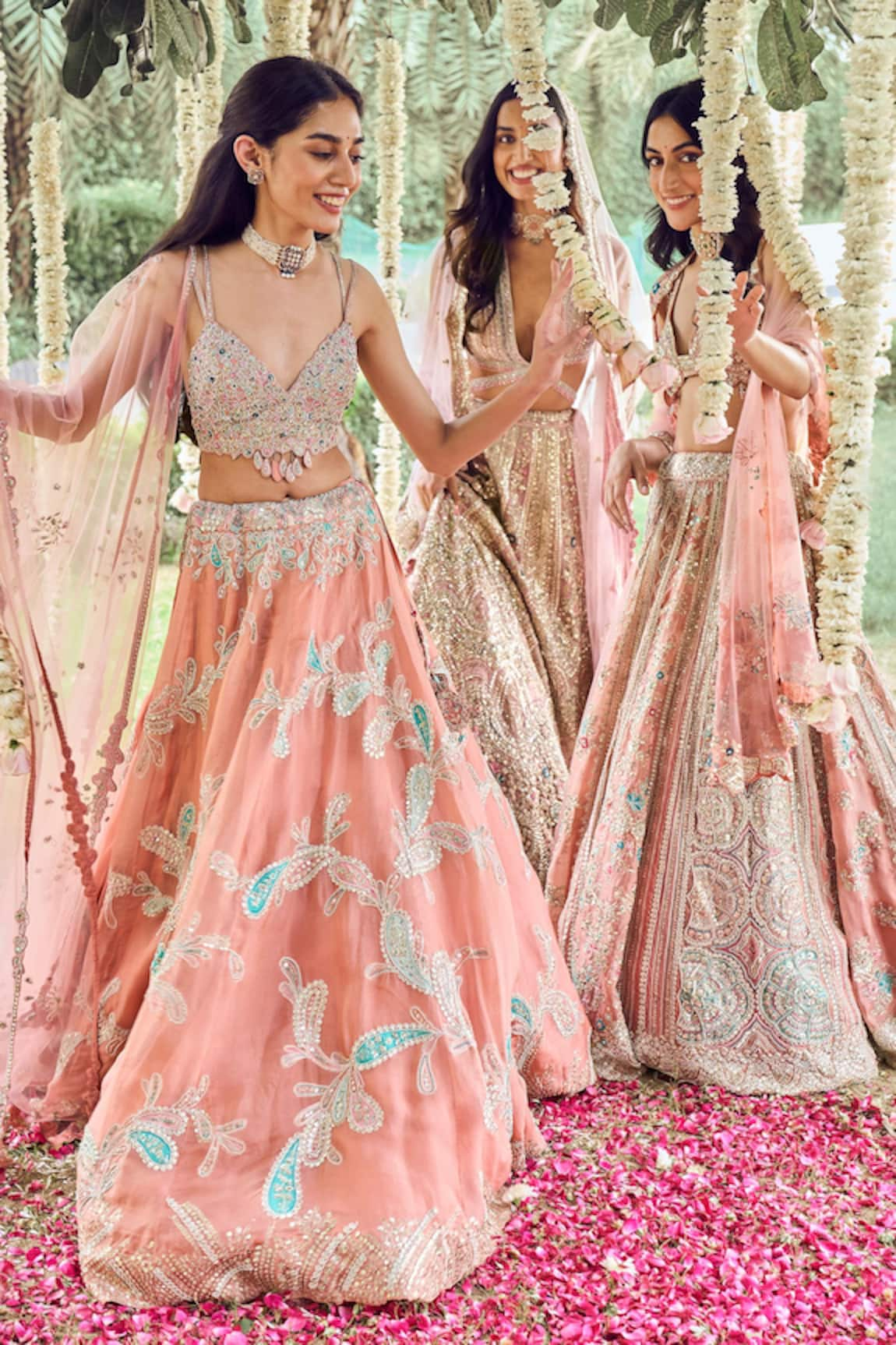 Shop Orange designer Classic Lehengas for Women Online | Aza Fashions