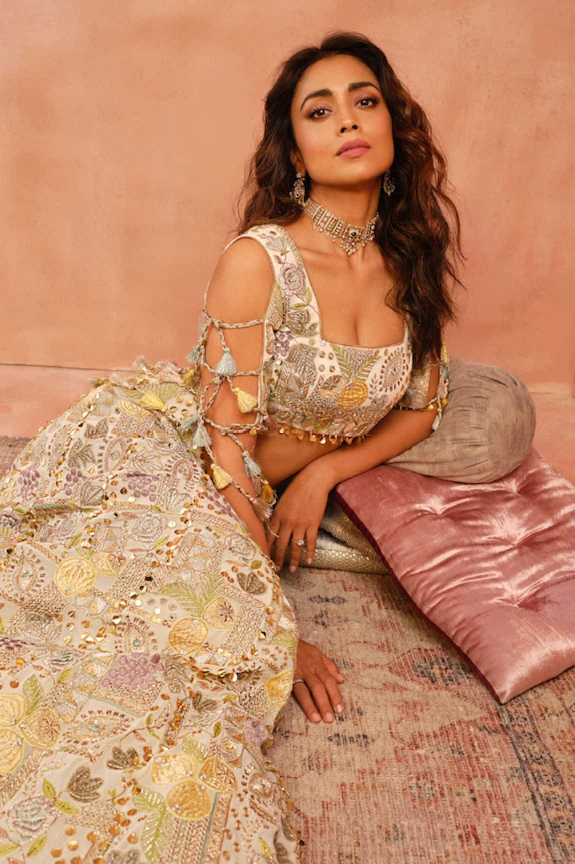 Payal Singhal Applique Embroidered Choli And Skirt Set | Off White, Zari,  Georgette, Square Neck, Sleeveless in 2023 | Skirt set, Aza fashion, Fashion