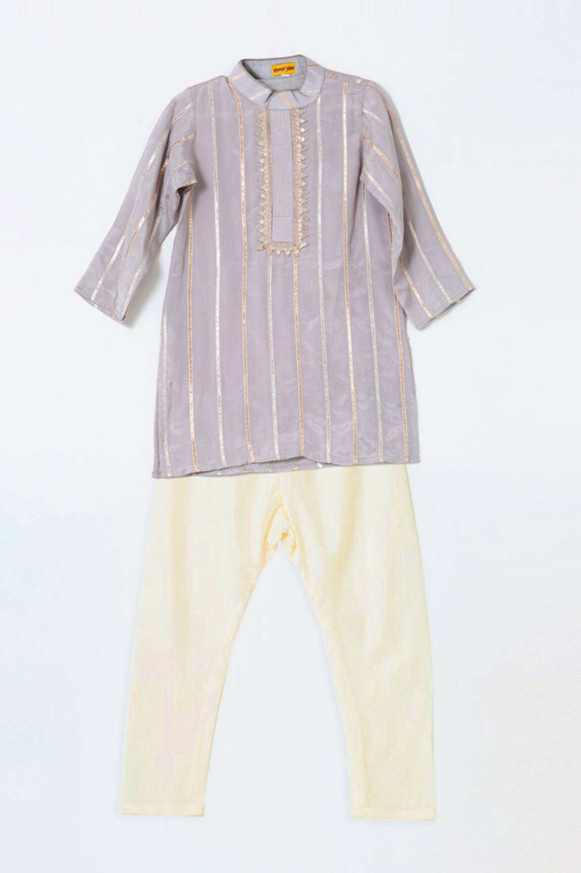 Shruti Jalan Striped Gota Embroidered Kurta Set