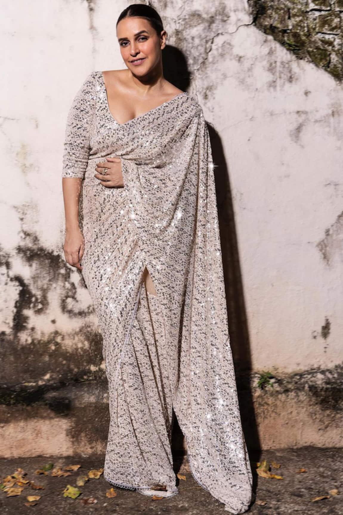 Neeta Lulla Stardust Sequin Embellished Saree With Blouse