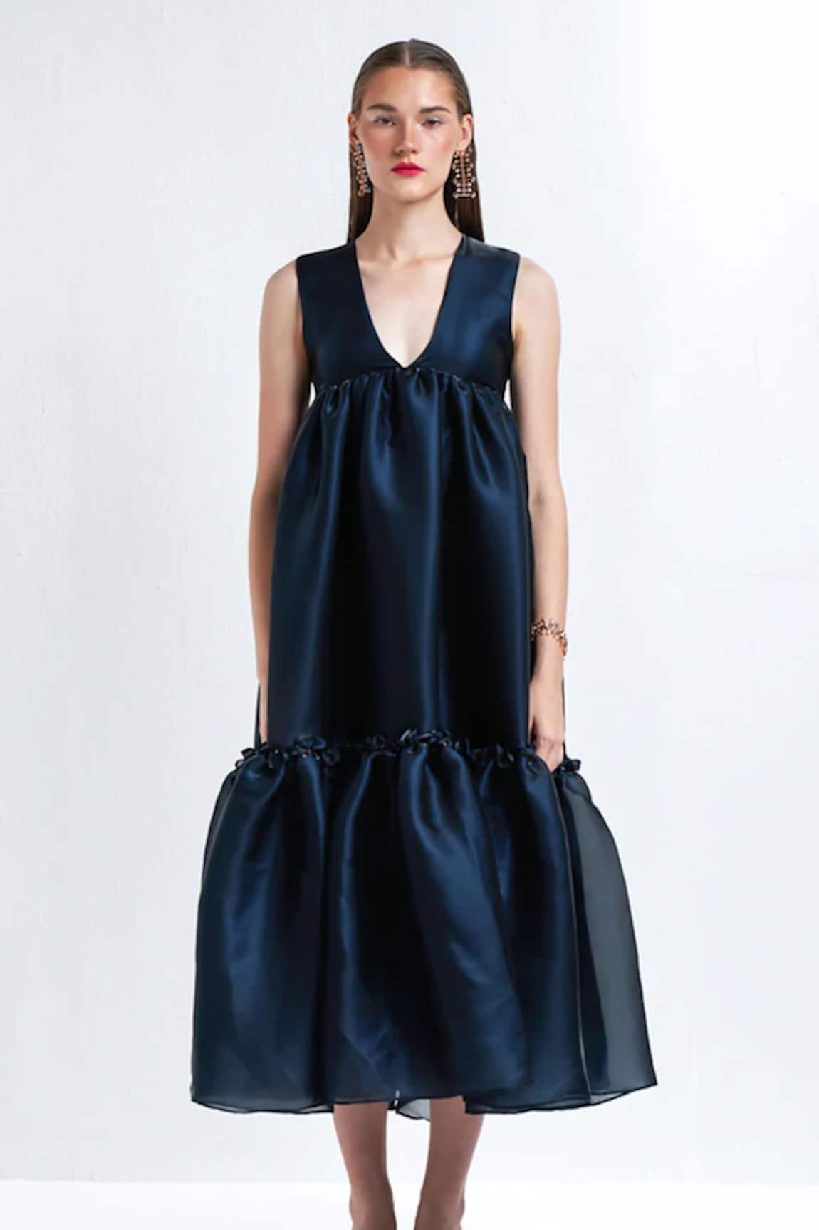 Therealb Trinity V Neck Tiered Dress