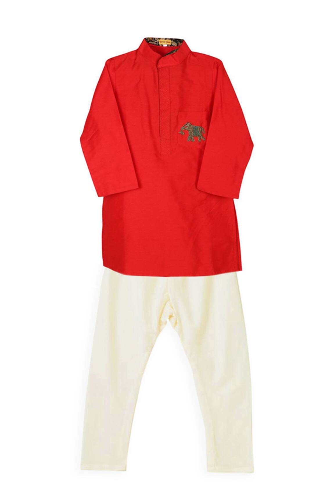 Shruti Jalan Zardozi Embroidered Elephant Motif Kurta Set