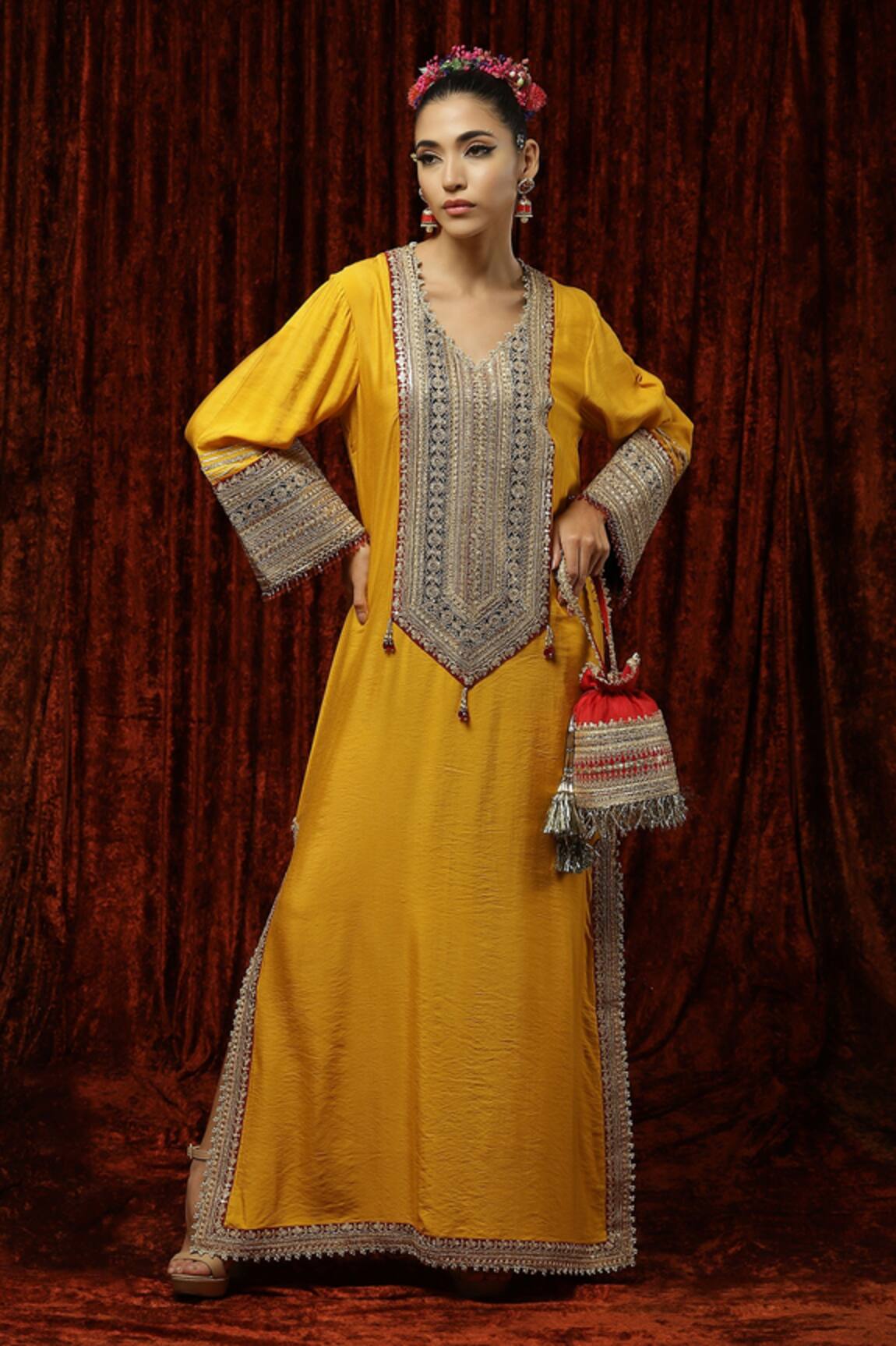 SHIKHAR SHARMA Silk Chanderi Kaftan 