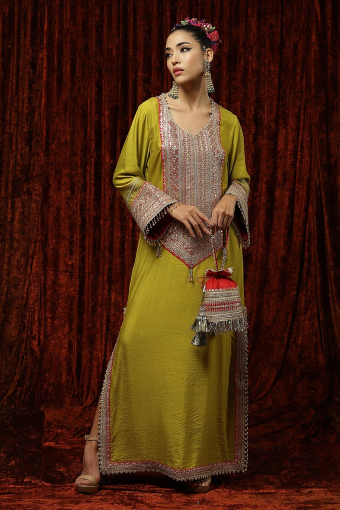 SHIKHAR SHARMA Silk Chanderi Kaftan 