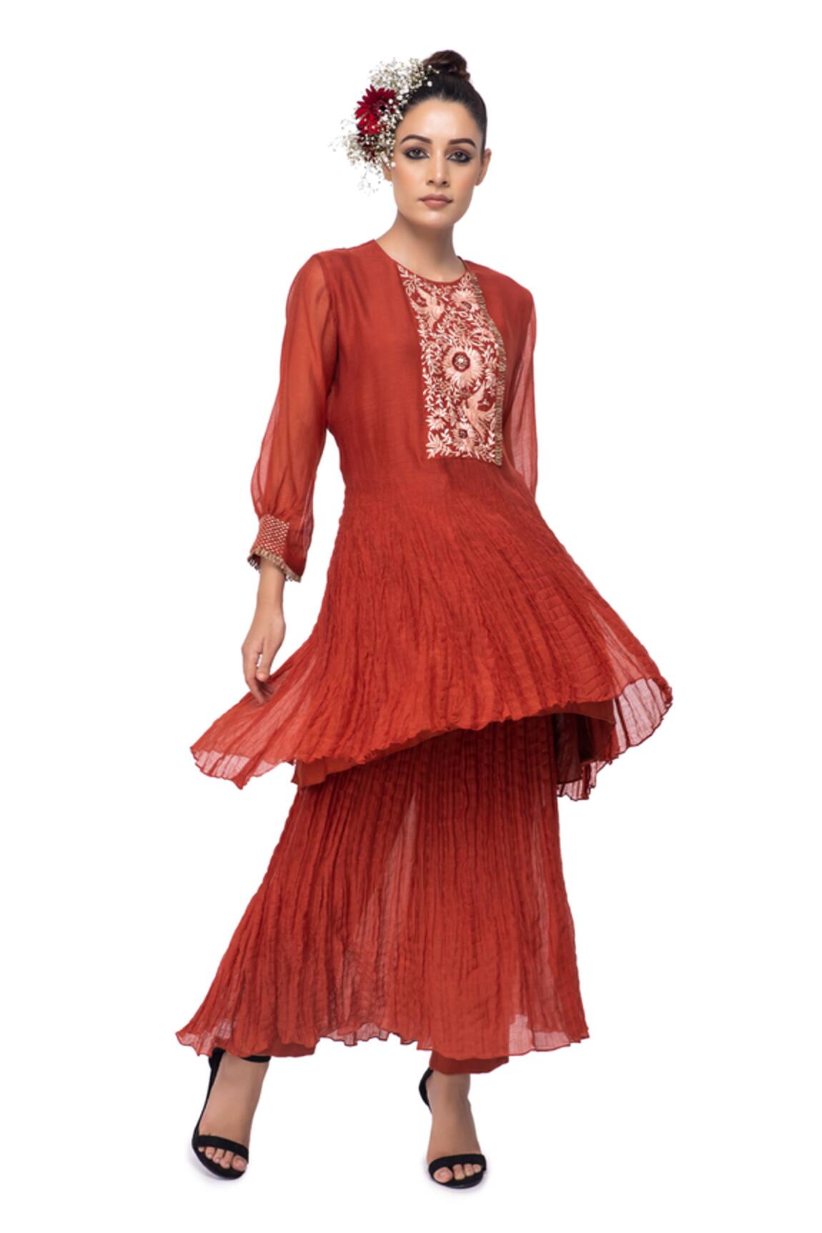 Neeta Bhargava Embroidered Kurta & Skirt Set