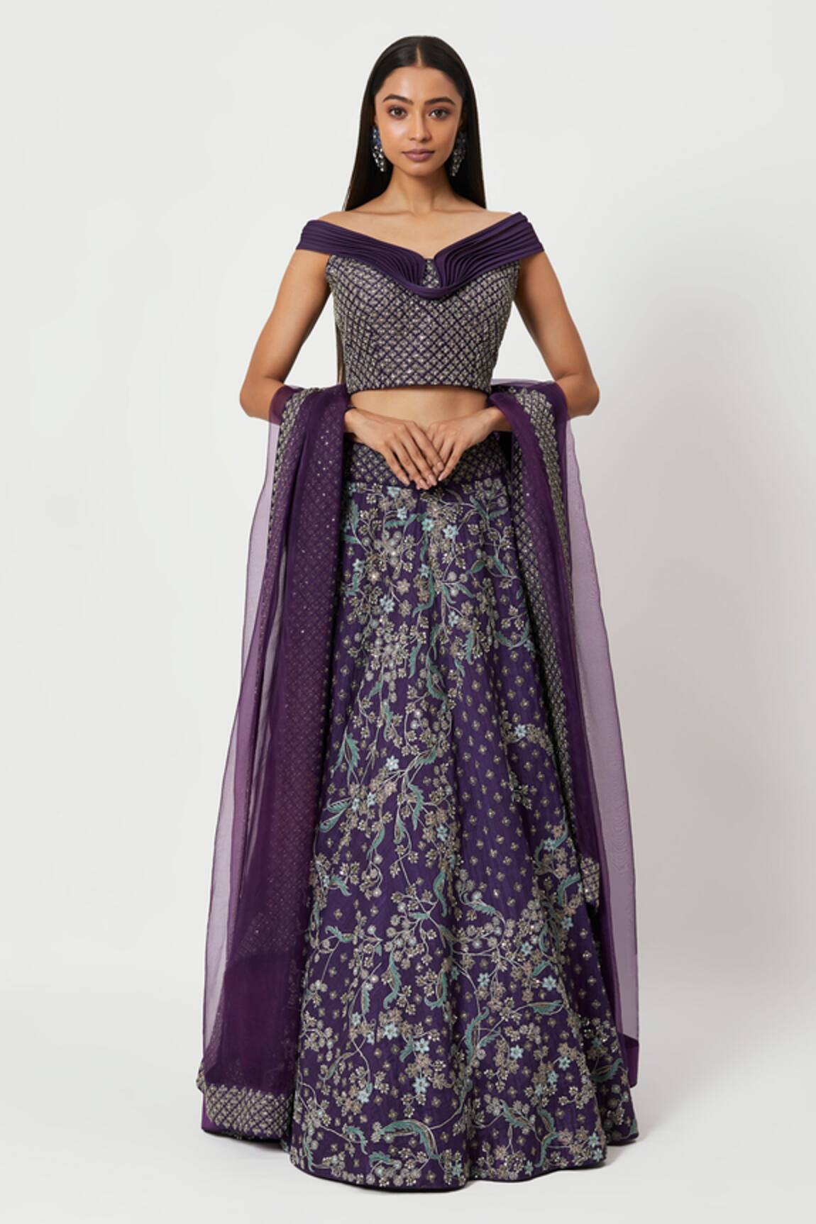 Rishi and Soujit Zardozi Embroidered Lehenga Set 