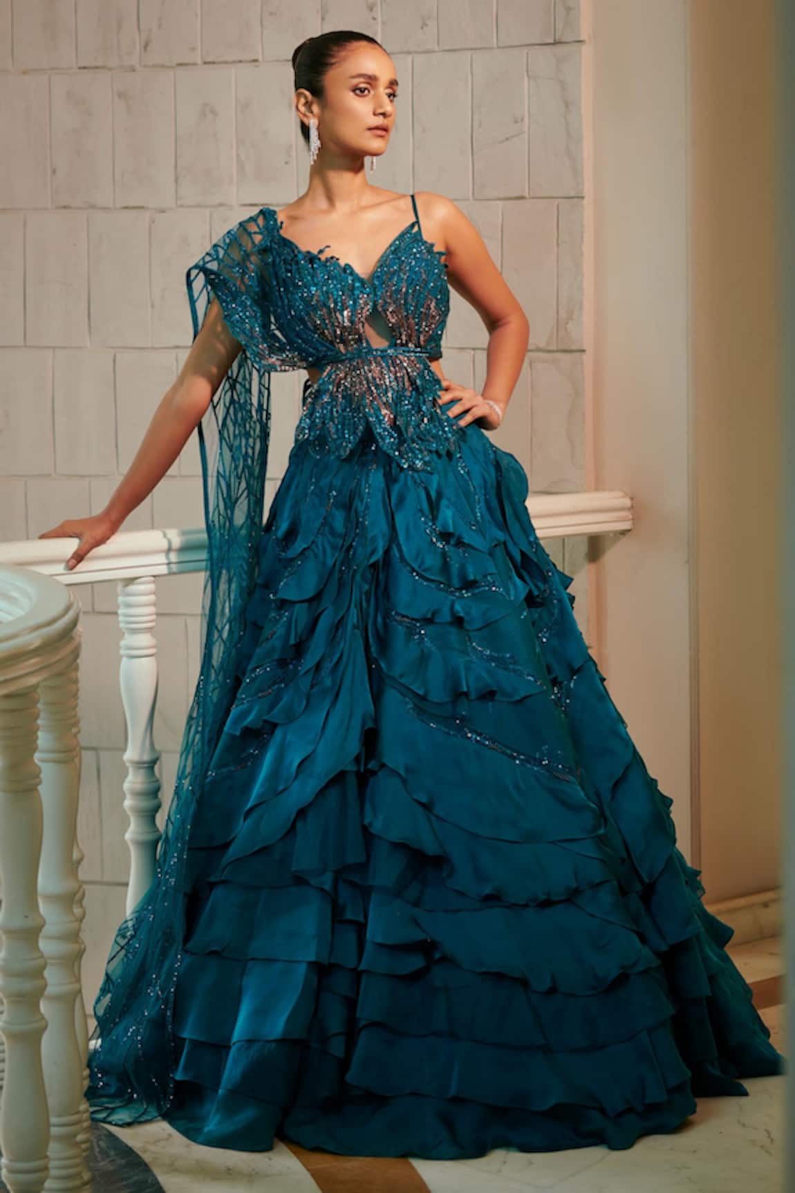 Adaara Couture Hand Embroidered Top & Skirt Set