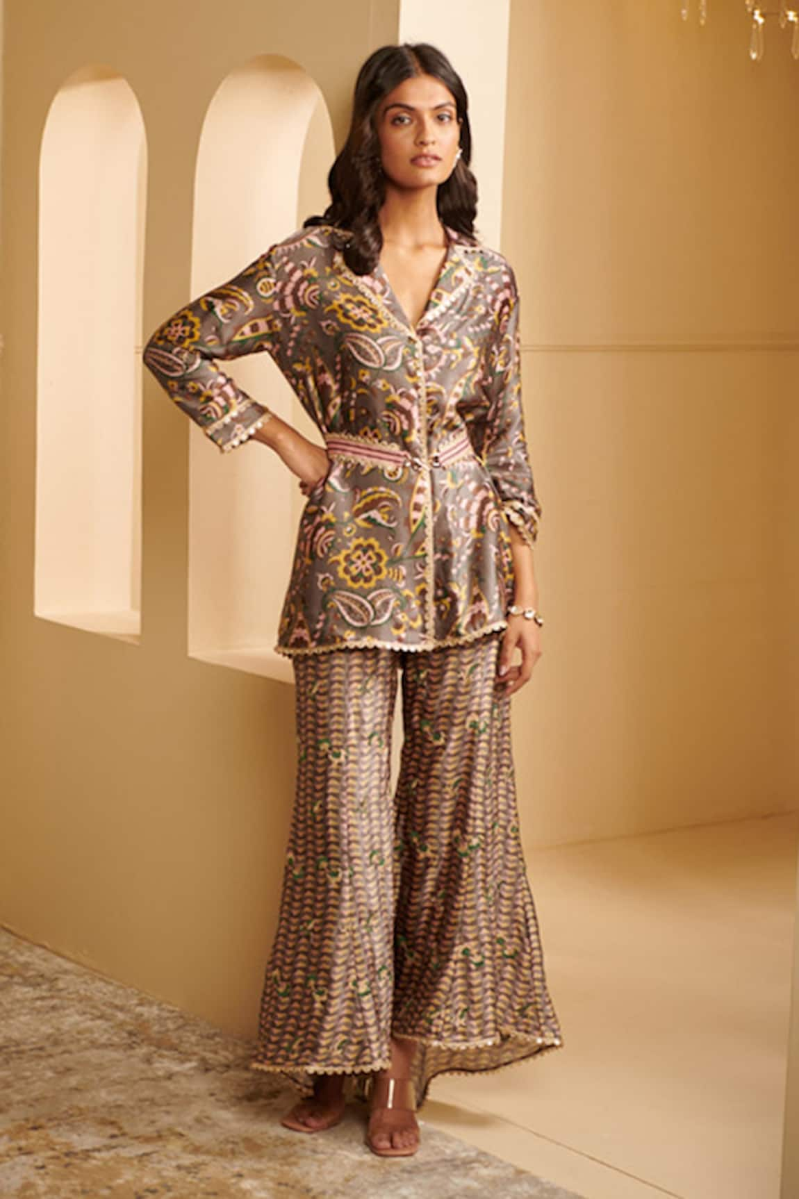 Mulmul Nia Vintage Print Shirt & Pant Set