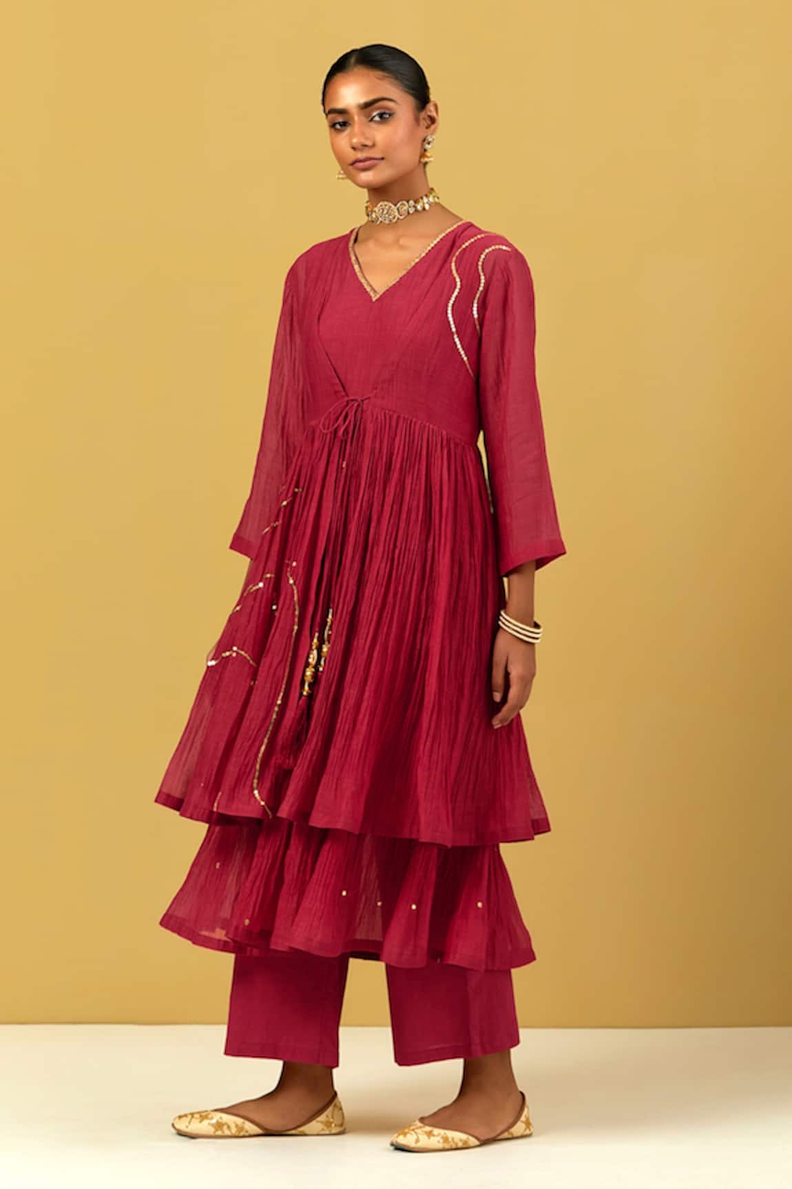 Ikshita Choudhary Hand Embroidered Jacket & Kurta Set