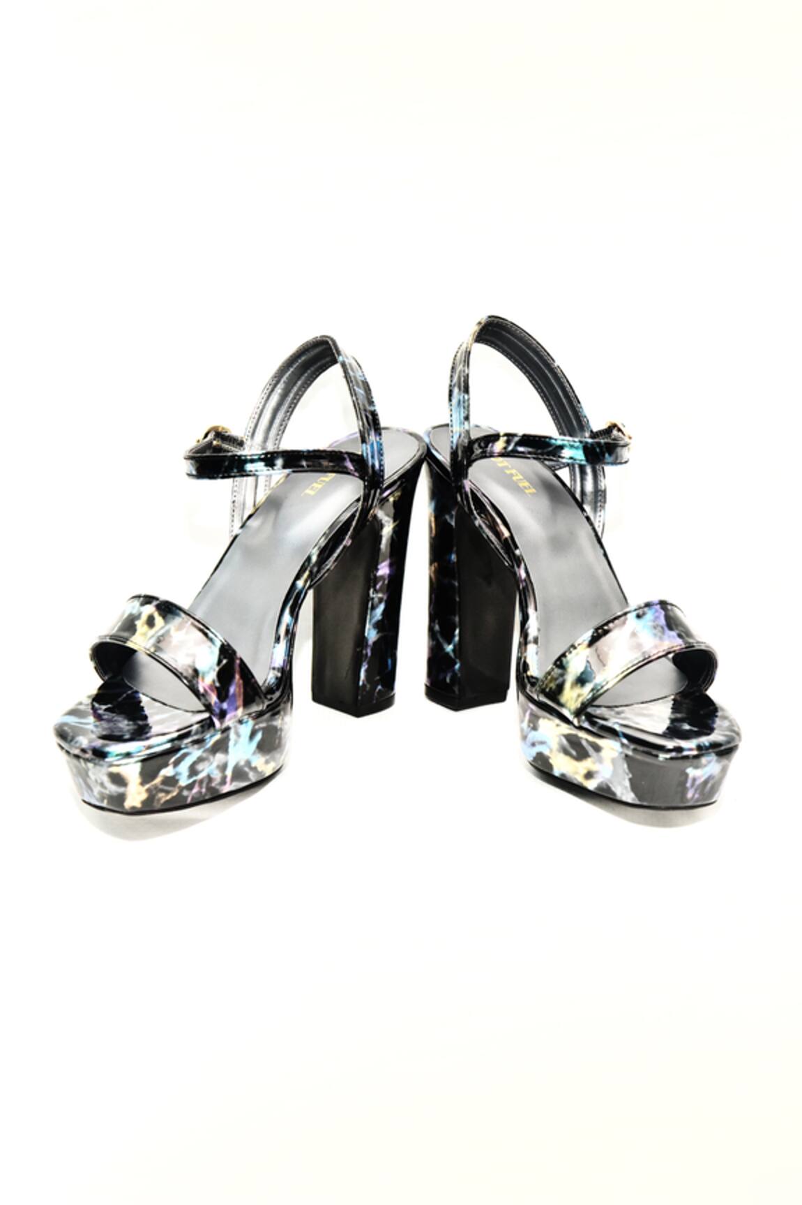 Foot Fuel Ashy Marble Print Heels 