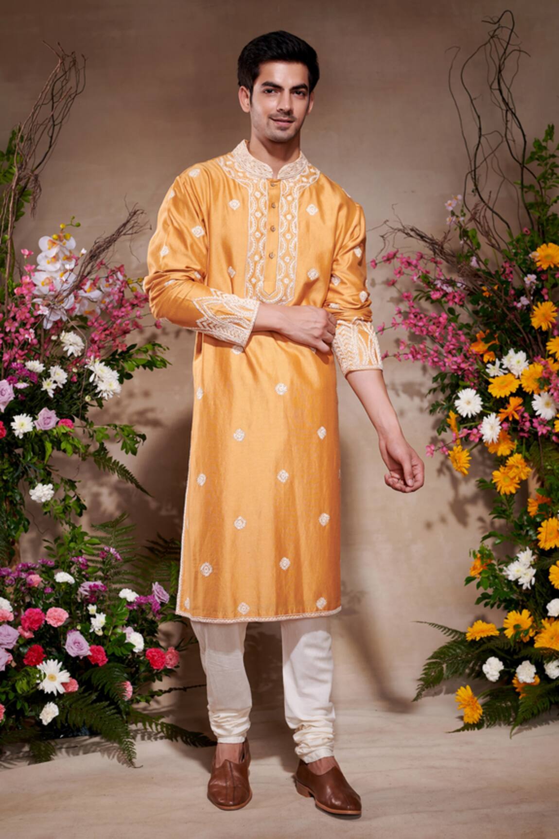 Shasha Gaba Pratap Chanderi Embroidered Kurta