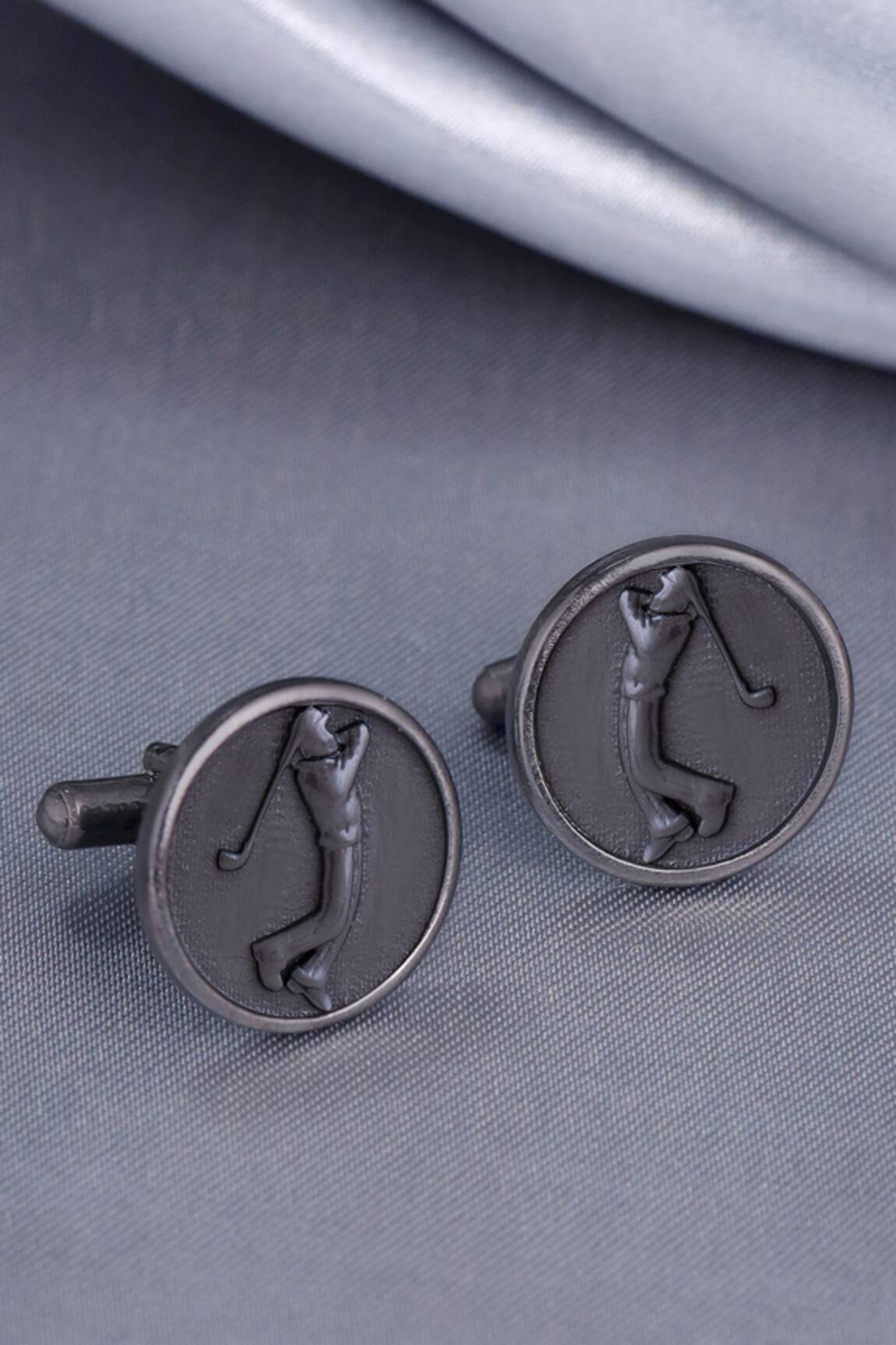 Cosa Nostraa Golfer Brass Cufflinks
