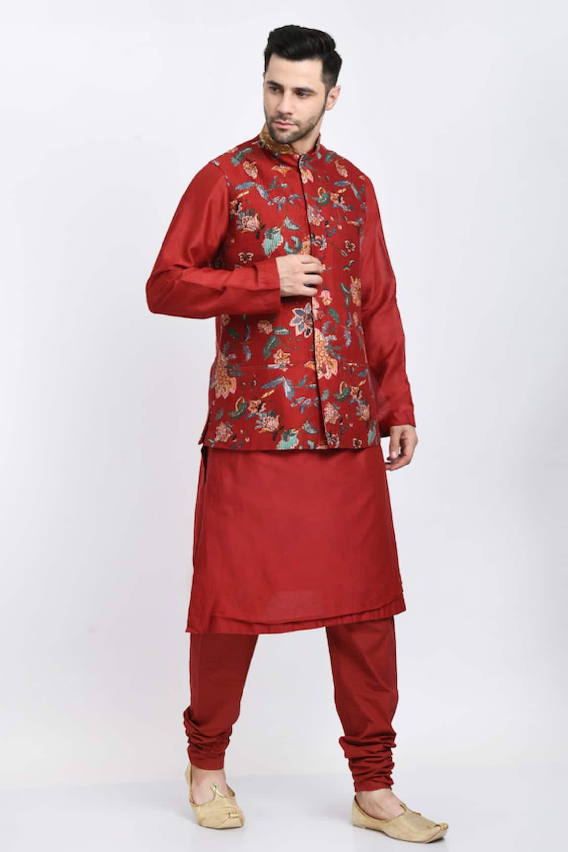 Samant Chauhan Quilted Bundi & Kurta Set